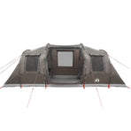 Camping Tent Tunnel 4-Person Brown Waterproof