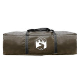 Camping Tent Tunnel 4-Person Brown Waterproof - Low Angle