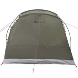 Family Tent Tunnel 6-Person Olive Green Waterproof - Low Angle