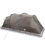 Family Tent Tunnel 6-Person Brown Waterproof - Front View