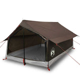 Camping Tent 2-Person Brown Waterproof - Front View