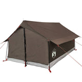 Camping Tent 2-Person Brown Waterproof - 45-Degree Angle