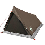 Camping Tent 2-Person Brown Waterproof - 45-Degree Angle