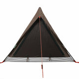 Camping Tent 2-Person Brown Waterproof - Close-Up Angle