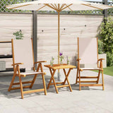 Folding Chairs 2 pcs Solid Wood Acacia and Textilene