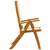Folding Chairs 2 pcs Solid Wood Acacia and Textilene