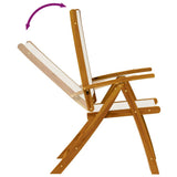 Folding Chairs 2 pcs Solid Wood Acacia and Textilene