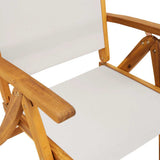 Folding Chairs 2 pcs Solid Wood Acacia and Textilene - Extra Image