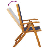 Folding Chairs 2 pcs Solid Wood Acacia and Textilene