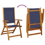 Folding Chairs 2 pcs Solid Wood Acacia and Textilene