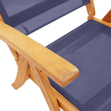 Folding Chairs 2 pcs Solid Wood Acacia and Textilene - Extra Image