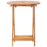 3 Piece Bistro Set Beige Poly Rattan and Solid Wood - Rear View
