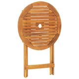 3 Piece Bistro Set Beige Poly Rattan and Solid Wood - Low Angle