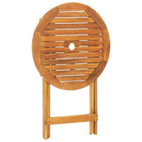 3 Piece Bistro Set Beige Polypropylene and Solid Wood - Low Angle