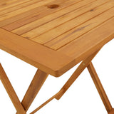 3 Piece Bistro Set Beige Polypropylene and Solid Wood - Extra Image