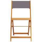 3 Piece Bistro Set Anthracite Fabric and Solid Wood - Top-Down View