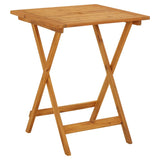 3 Piece Bistro Set Cream White Fabric and Solid Wood - 45-Degree Angle