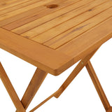 3 Piece Bistro Set Cream White Fabric and Solid Wood - Extra Image