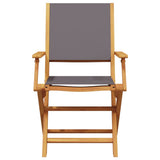 3 Piece Bistro Set Anthracite Fabric and Solid Wood - Top-Down View