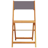 3 Piece Bistro Set Anthracite Fabric and Solid Wood - Top-Down View