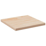 Table Top 40x40x1.7 cm Square Solid Wood Pine - Top-Down View