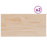 Table Tops 2 pcs 70x35x1.7 cm Rectangular Solid Wood Pine