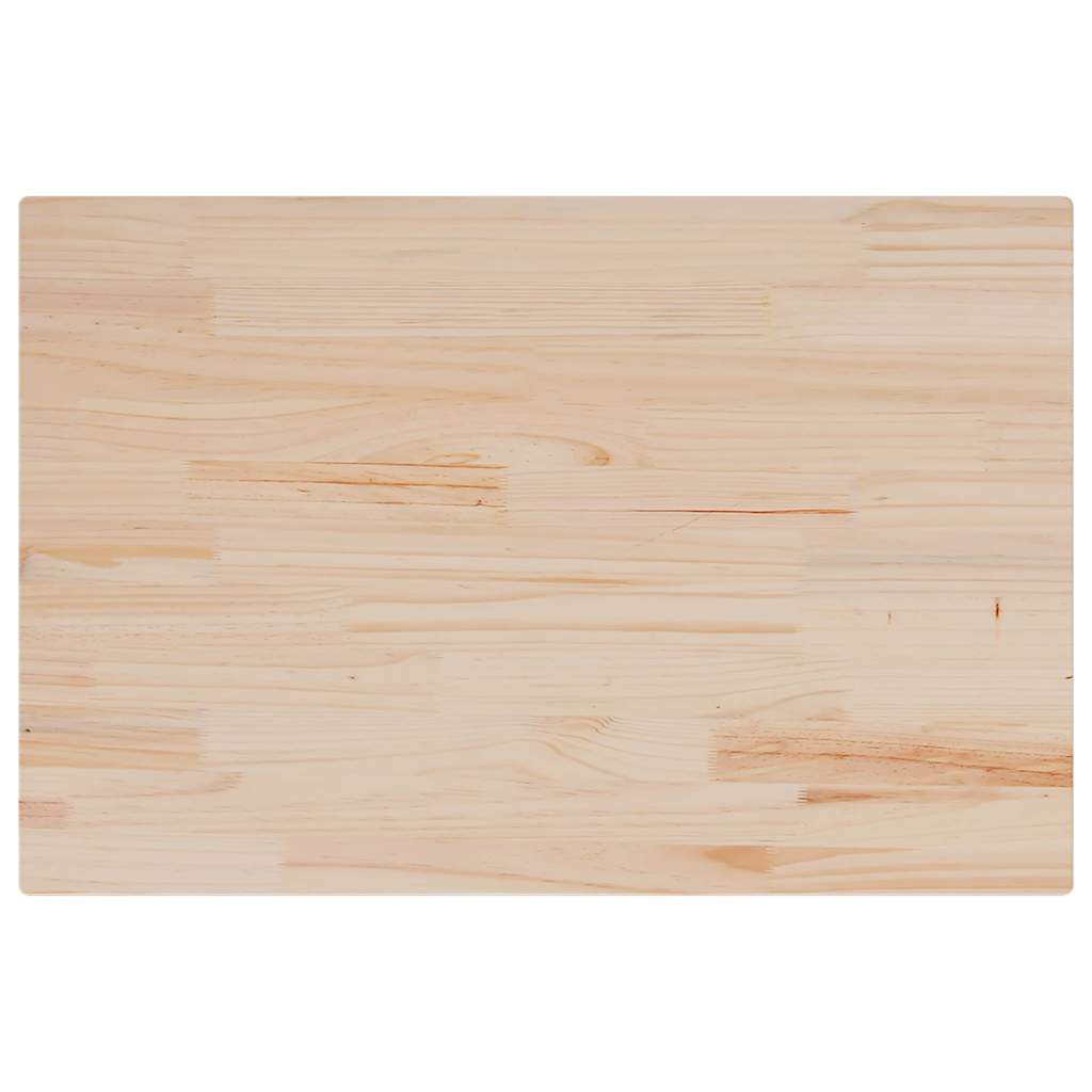 Table Top 80x50x1.7 cm Rectangular Solid Wood Pine