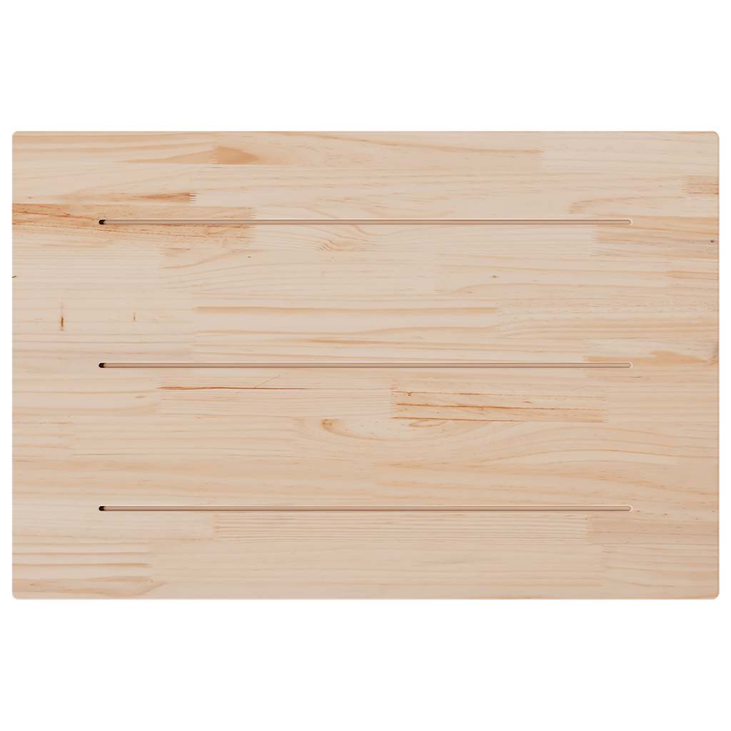 Table Top 80x50x1.7 cm Rectangular Solid Wood Pine