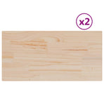 Table Tops 2 pcs 90x45x1.7 cm Rectangular Solid Wood Pine