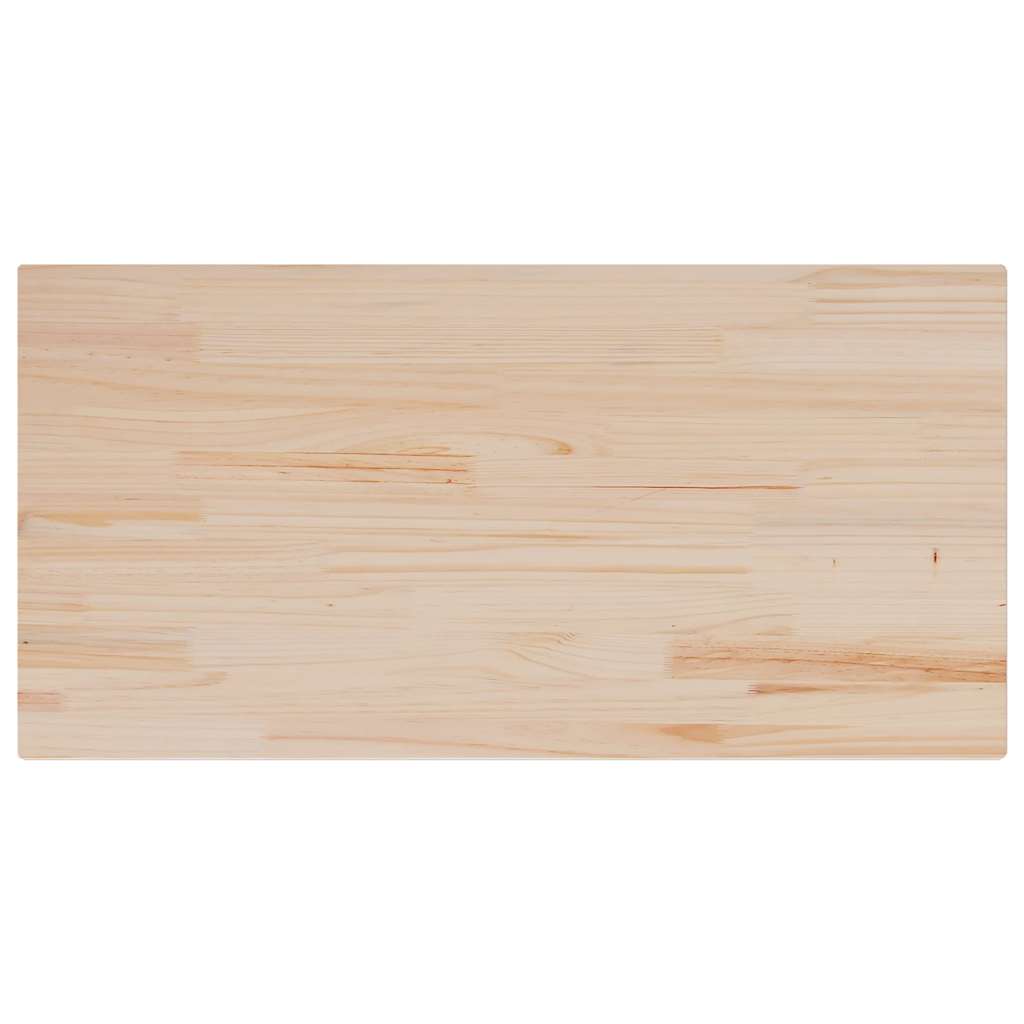 Table Top 100x50x1.7 cm Rectangular Solid Wood Pine
