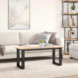 Table Top 110x40x1.7 cm Rectangular Solid Wood Pine - Side View