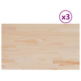 Table Tops 3 pcs 80x47x1.7 cm Rectangular Solid Wood Pine - Front View