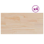 Table Tops 4 pcs 90x45x1.7 cm Rectangular Solid Wood Pine