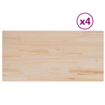 Table Tops 4 pcs 100x50x1.7 cm Rectangular Solid Wood Pine