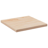 Table Top 40x40x2.5 cm Square Solid Wood Pine - Top-Down View