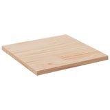Table Top 50x50x2.5 cm Square Solid Wood Pine