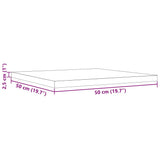 Table Top 50x50x2.5 cm Square Solid Wood Pine