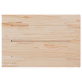 Table Top 80x50x2.5 cm Rectangular Solid Wood Pine - Rear View