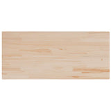 Table Top 90x40x2.5 cm Rectangular Solid Wood Pine - Front View