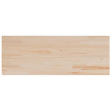 Table Top 110x40x2.5 cm Rectangular Solid Wood Pine - Front View