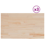 Table Tops 3 pcs 80x47x2.5 cm Rectangular Solid Wood Pine