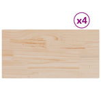 Table Tops 4 pcs 90x45x2.5 cm Rectangular Solid Wood Pine