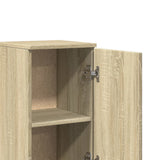 3 Piece Bathroom Furniture Set Sonoma Oak Engineered Wood - Low Angle