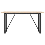 Dining Table O-Frame 140x80x75 cm Solid Wood Pine and Steel - Top-Down View