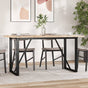 Dining Table O-Frame 140x80x75.5 cm Solid Wood Pine and Steel