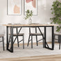 Dining Table O-Frame 160x80x75.5 cm Solid Wood Pine and Steel