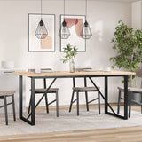 Dining Table O-Frame 180x90x75.5 cm Solid Wood Pine and Steel