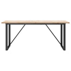 Dining Table O-Frame 180x90x75.5 cm Solid Wood Pine and Steel