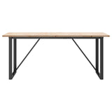Dining Table O-Frame 180x90x75.5 cm Solid Wood Pine and Steel - Top-Down View