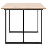 Dining Table O-Frame 180x90x75.5 cm Solid Wood Pine and Steel - 45-Degree Angle